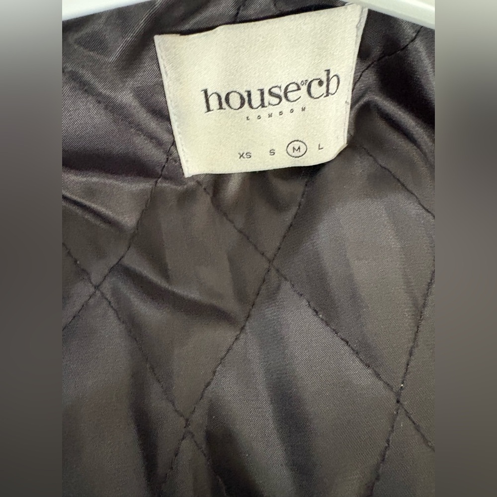 House of CB ‘Lumia’ Black Leather Jacket size Medium - Picture 15 of 17